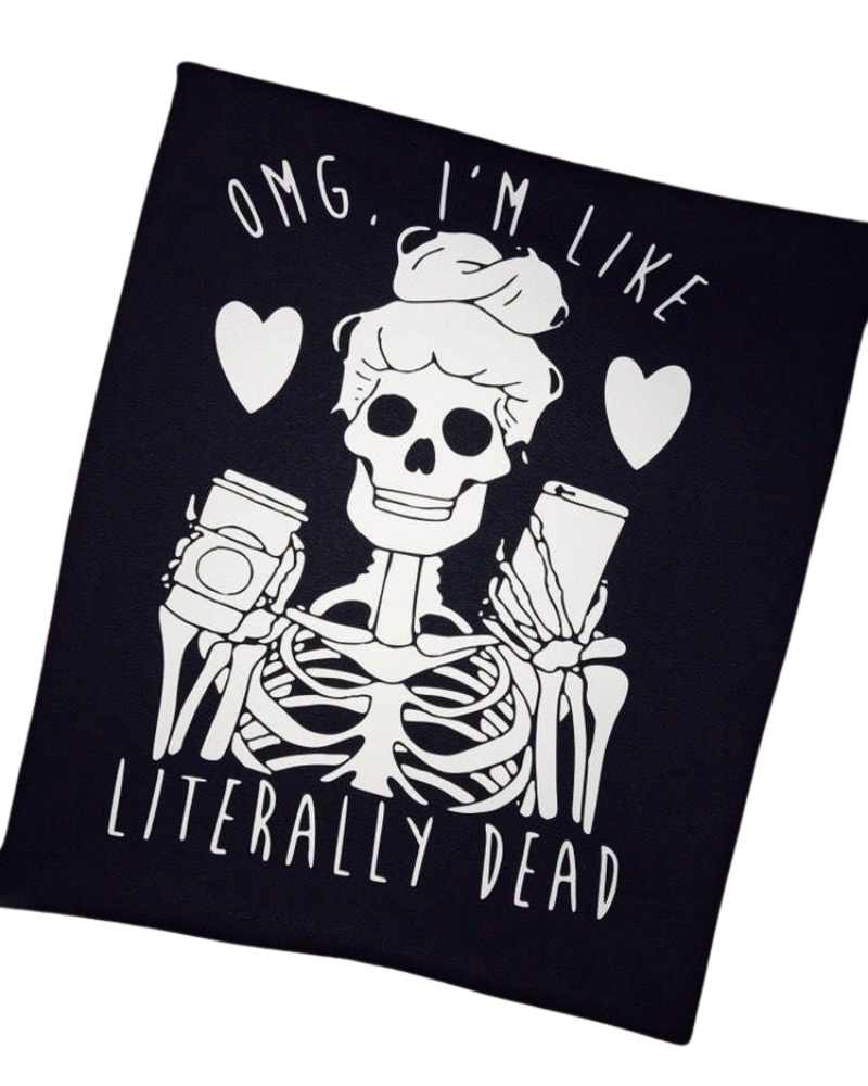 OMG! I'M Like Literally Dead Inside Graphic Apparel – Ladies V-Neck Tee, Unisex Crewneck, Ladies Long Sleeve V-Neck Shirt, Unisex Sweatshirt