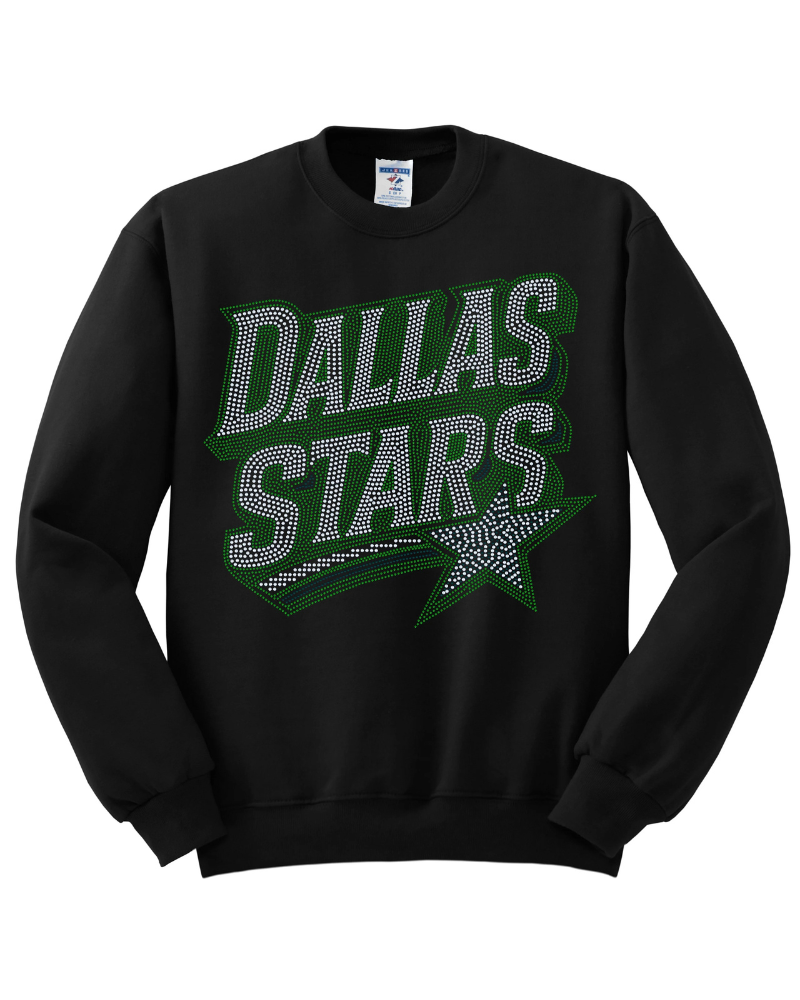 Dallas Stars Hockey Bling Apparel – Ladies V-Neck Tee, Unisex Crewneck, Ladies Long Sleeve V-Neck Shirt, Unisex Sweatshirt