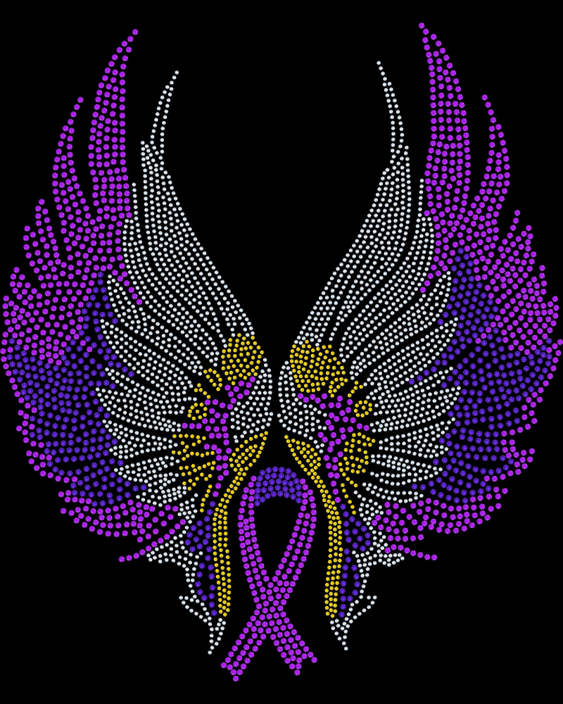 Alzheimer Butterfly Bling Apparel – Ladies V-Neck Tee, Unisex Crewneck, Ladies Long Sleeve V-Neck Shirt, Unisex Sweatshirt