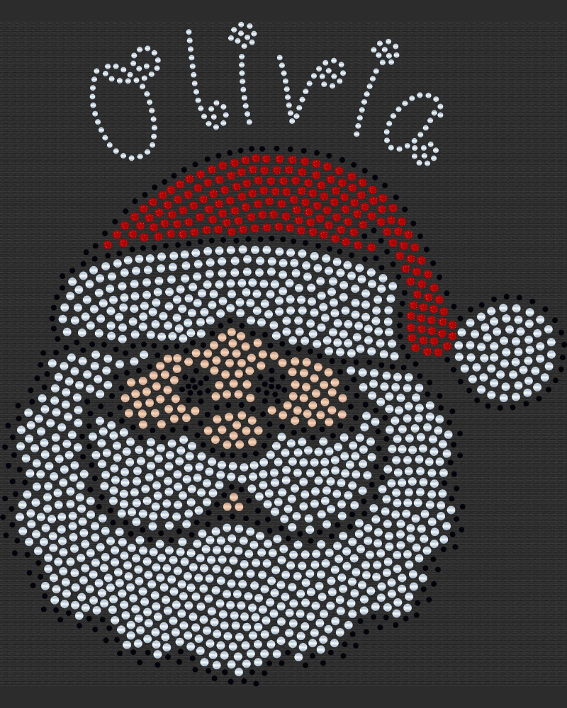 Christmas Santa Personalized Bling Youth Apparel – Girls and Unisex Children Crewneck with Free Personalization