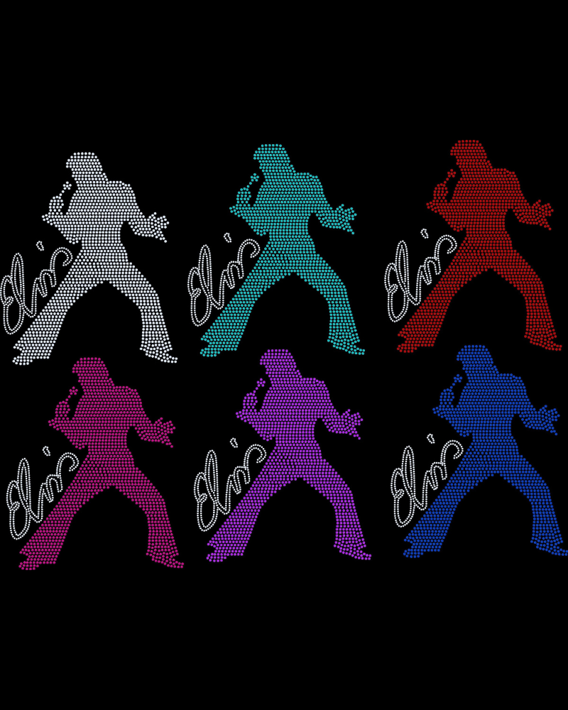Elvis Presley Silhouette Hot Pink Bling Apparel – Ladies V-Neck Tee, Unisex Crewneck, Ladies Long Sleeve V-Neck Shirt, Unisex Sweatshirt