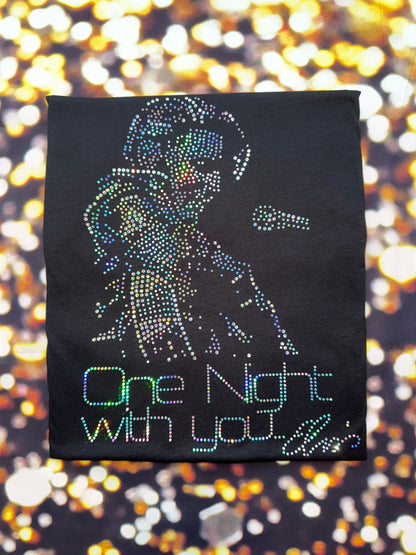Elvis One Night With You BLING Spangle Tees, Tanks, Long Sleeve, Sweatshirts! Elvis 1968 Comeback Special Bling! Elvis Tank Top!