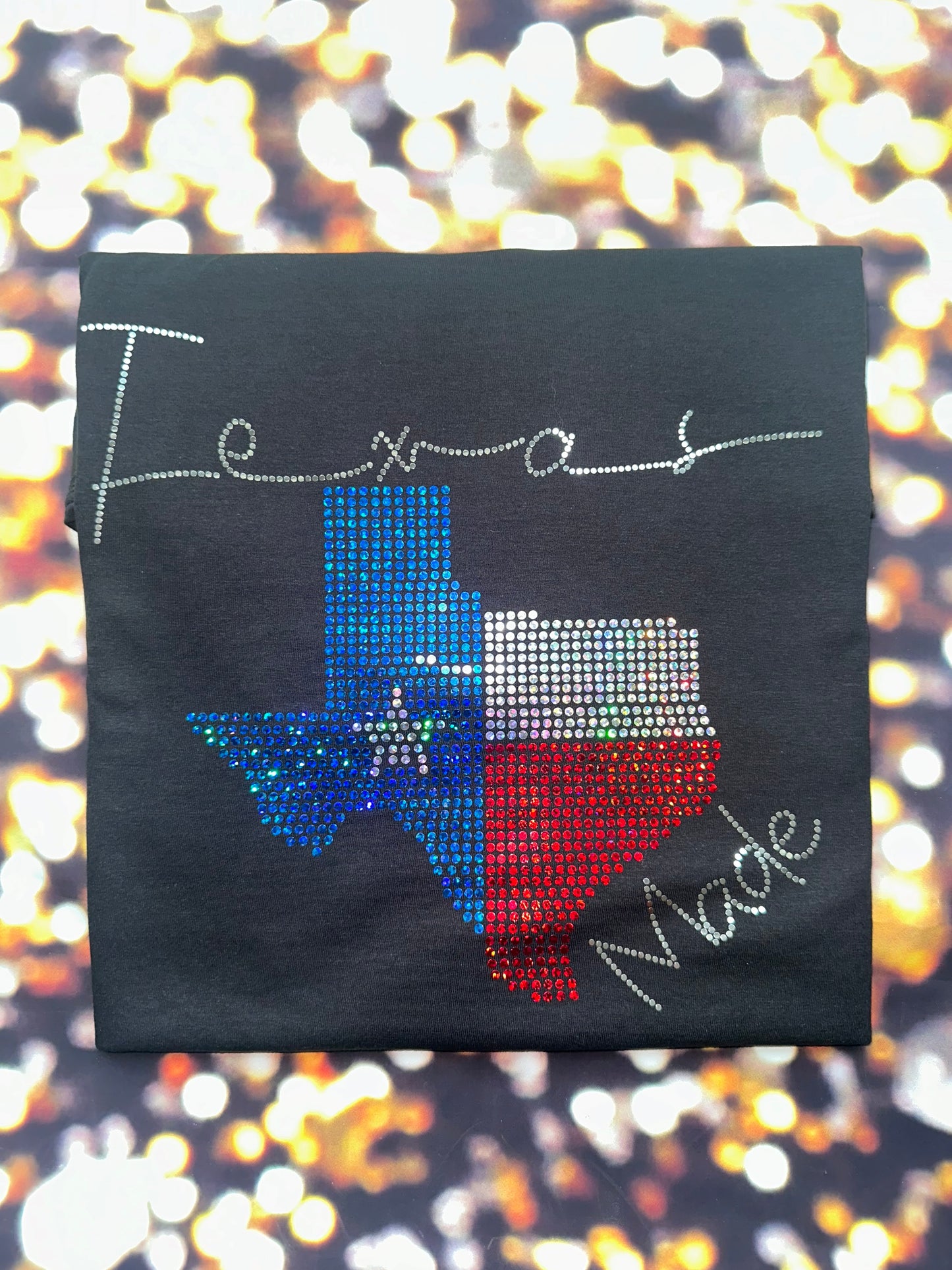 Texas Made Bling Shirt/State of Texas Sparkle Tee/ Texas Spirit Tee, Long Sleeve, Sweatshirt