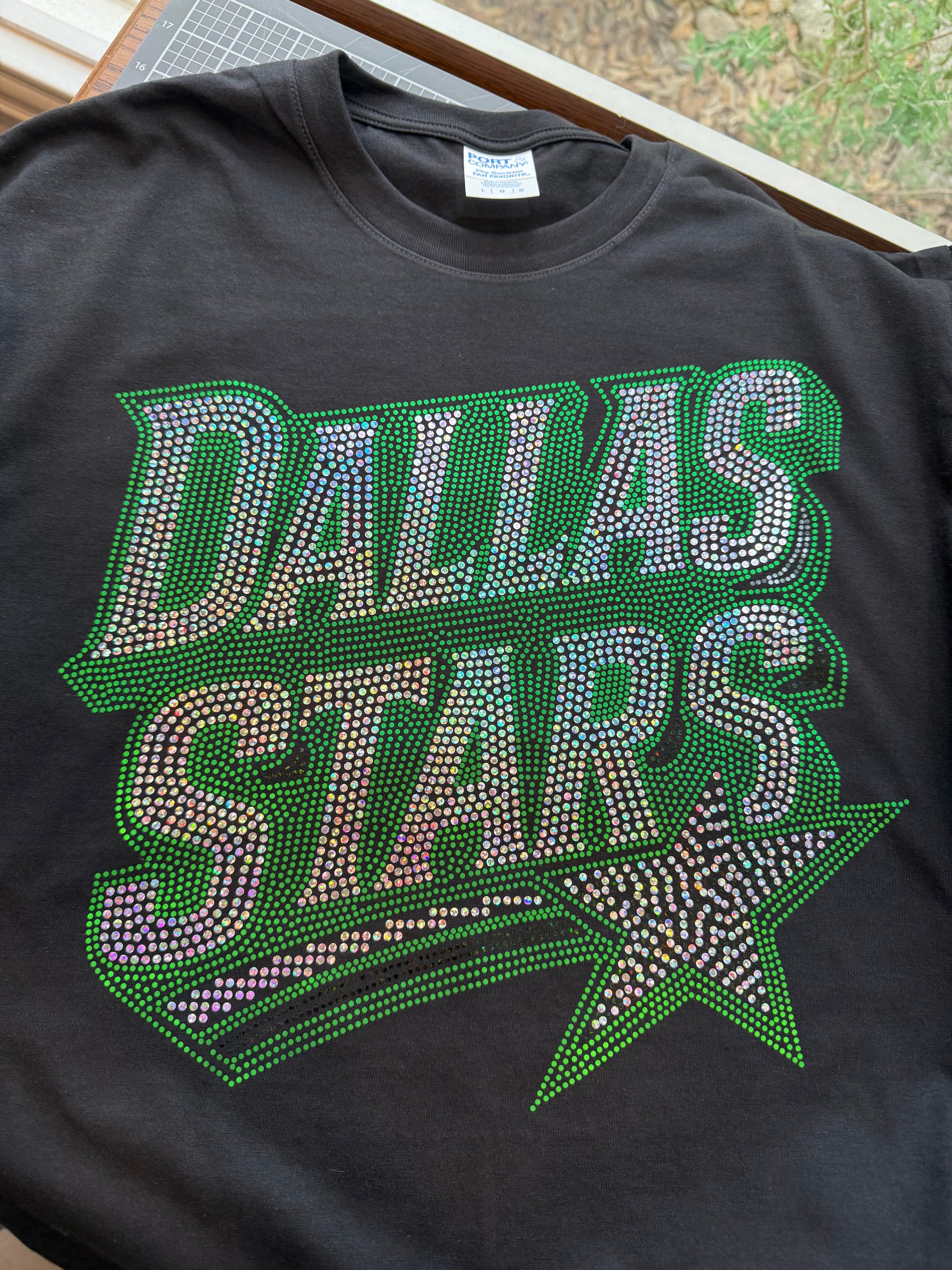 Dallas Stars Bling Tee, Hockey Bling T-Shirt, Dallas Hockey, Optional Personalization Name & Number Tee! - Stitch N Bling