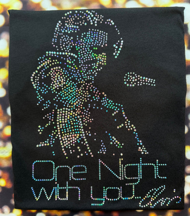 Elvis One Night With You BLING Spangle Tees, Tanks, Long Sleeve, Sweatshirts! Elvis 1968 Comeback Special Bling! Elvis Tank Top! - Stitch N Bling