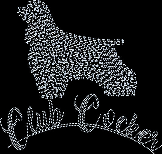 American Cocker Spaniel, Club Cocker Tee, Cocker Spaniel Club, Dog Design, and Dog Lover T-Shirt, Tee, Sweatshirt - Stitch N Bling