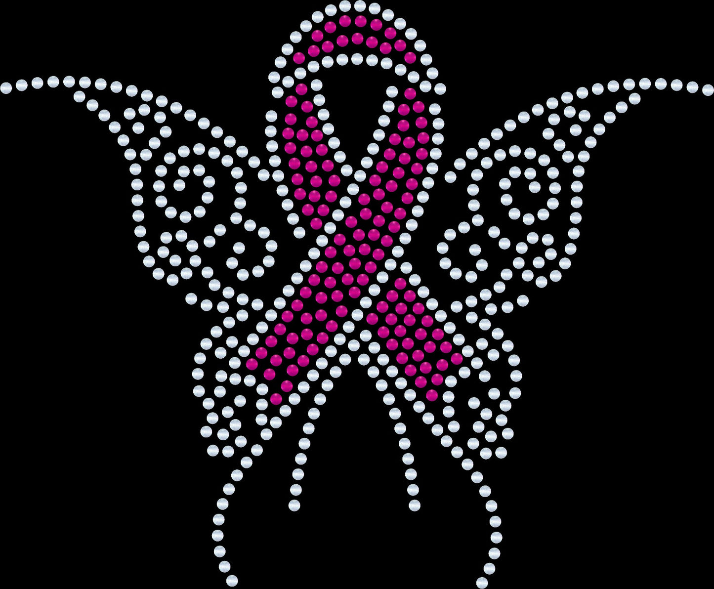 Awareness Butterfly Bling Tee / Alzheimer, Cancer Ribbon Awareness Bling Tee / Choose your Ribbon color bling! / Support T-Shirt, Sweatshirt, Tee or Long Sleeve! - Stitch N Bling