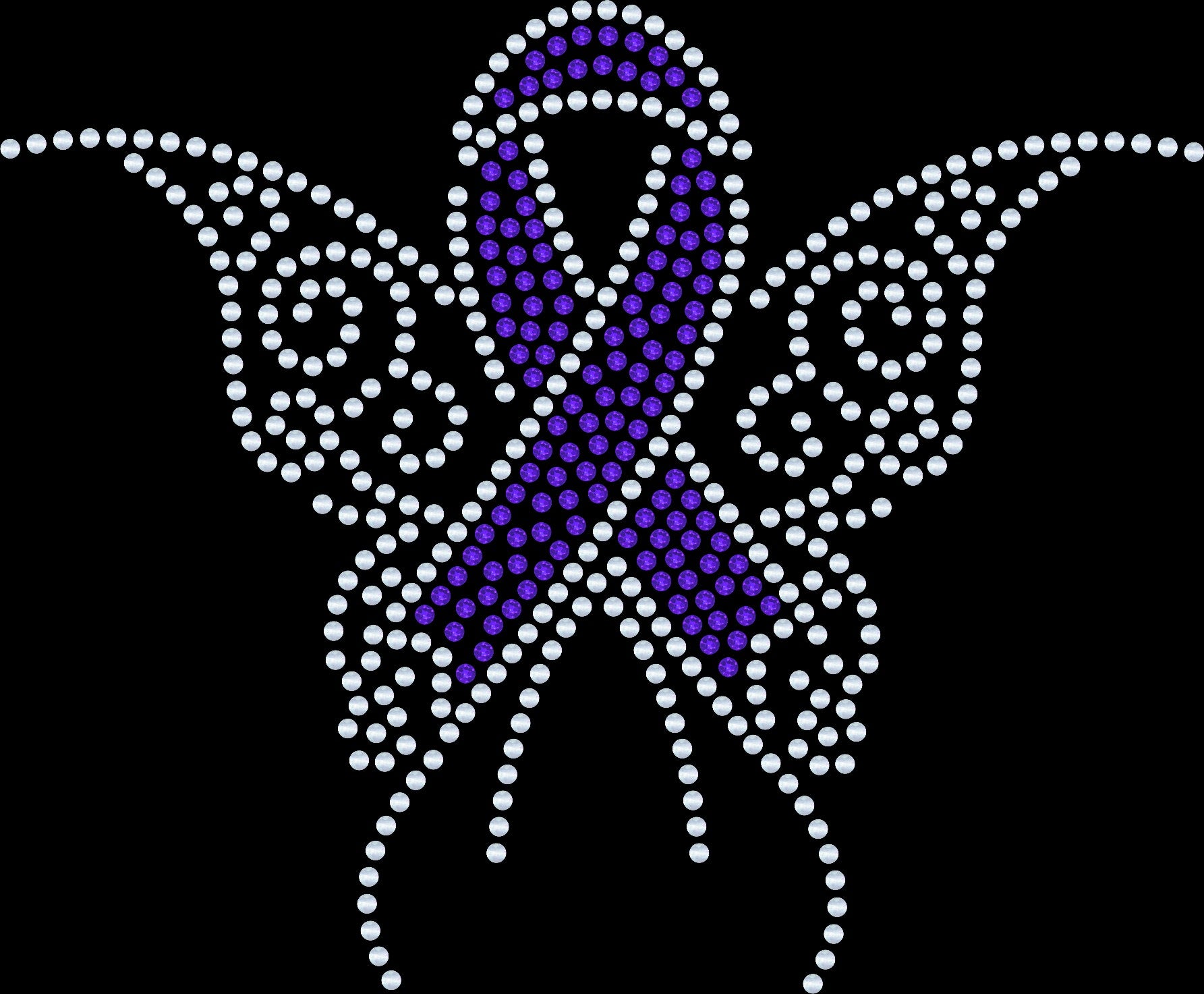 Awareness Butterfly Bling Tee / Alzheimer, Cancer Ribbon Awareness Bling Tee / Choose your Ribbon color bling! / Support T-Shirt, Sweatshirt, Tee or Long Sleeve! - Stitch N Bling