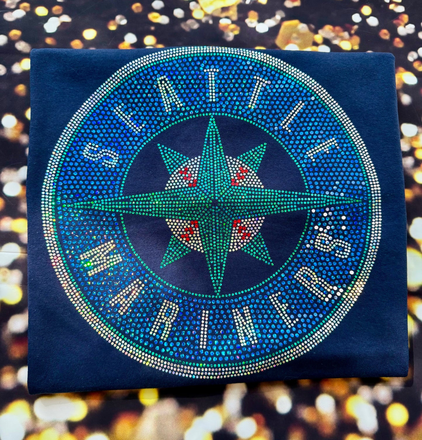 Seattle Mariners Bling / Baseball Sparkle/ Mariners Sports Bling Navy or Black Tee! Sweatshirts and Long Sleeves Available! - Stitch N Bling