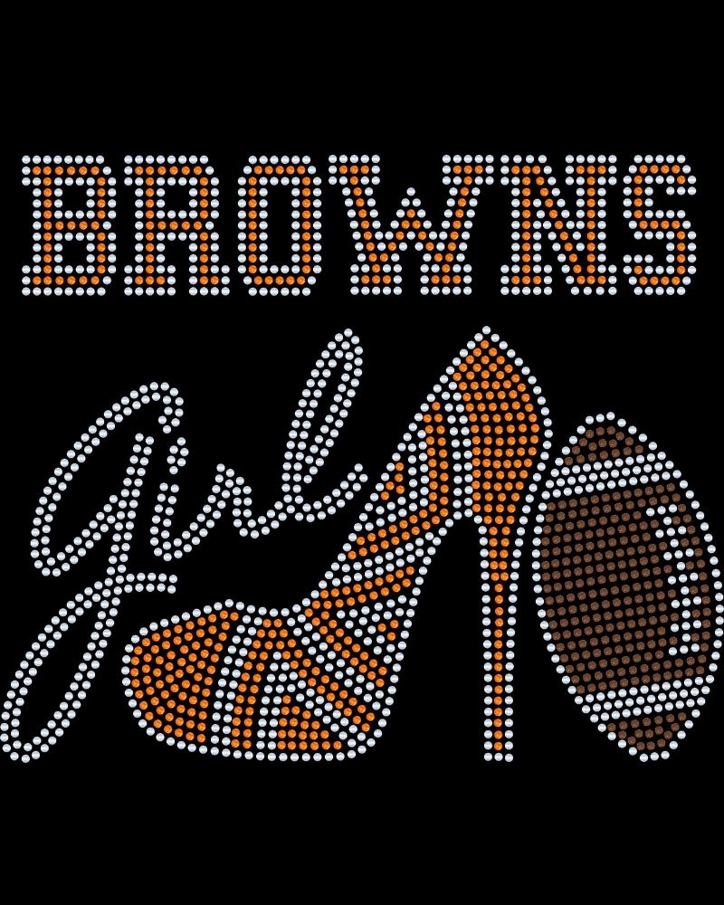Cleveland Browns Girl High Heel Apparel – Ladies V-Neck Tee, Unisex Crewneck, Ladies Long Sleeve V-Neck Shirt, Unisex Sweatshirt