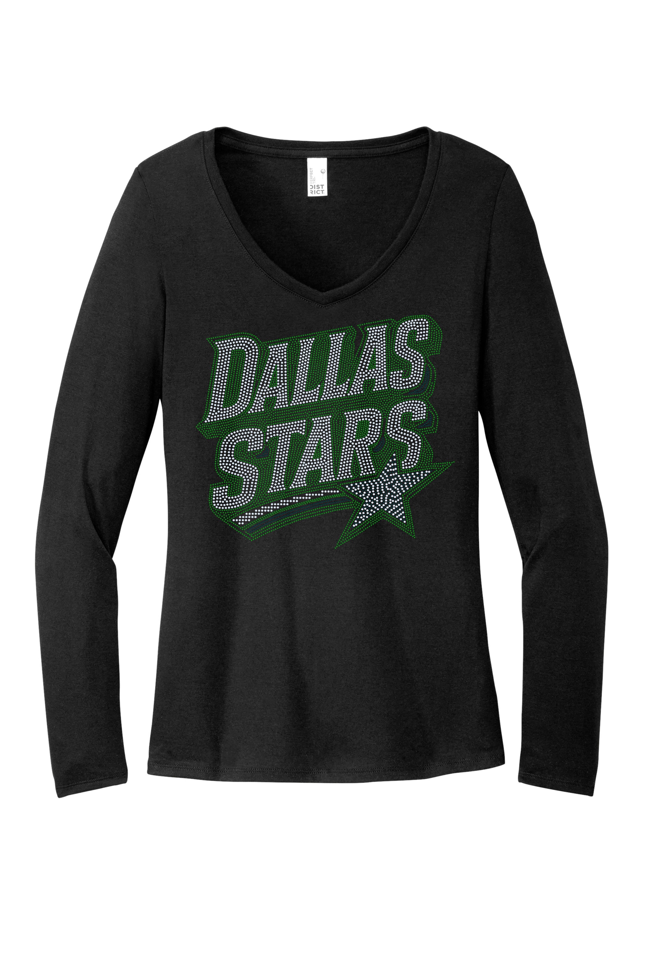 Dallas Stars Hockey Bling Apparel – Ladies V-Neck Tee, Unisex Crewneck, Ladies Long Sleeve V-Neck Shirt, Unisex Sweatshirt