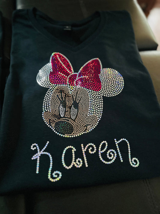 Personalized Mouse Bling/ Girl Mouse Tee/ Children & Adult Sizes Available, Sweatshirts / Free Personalization