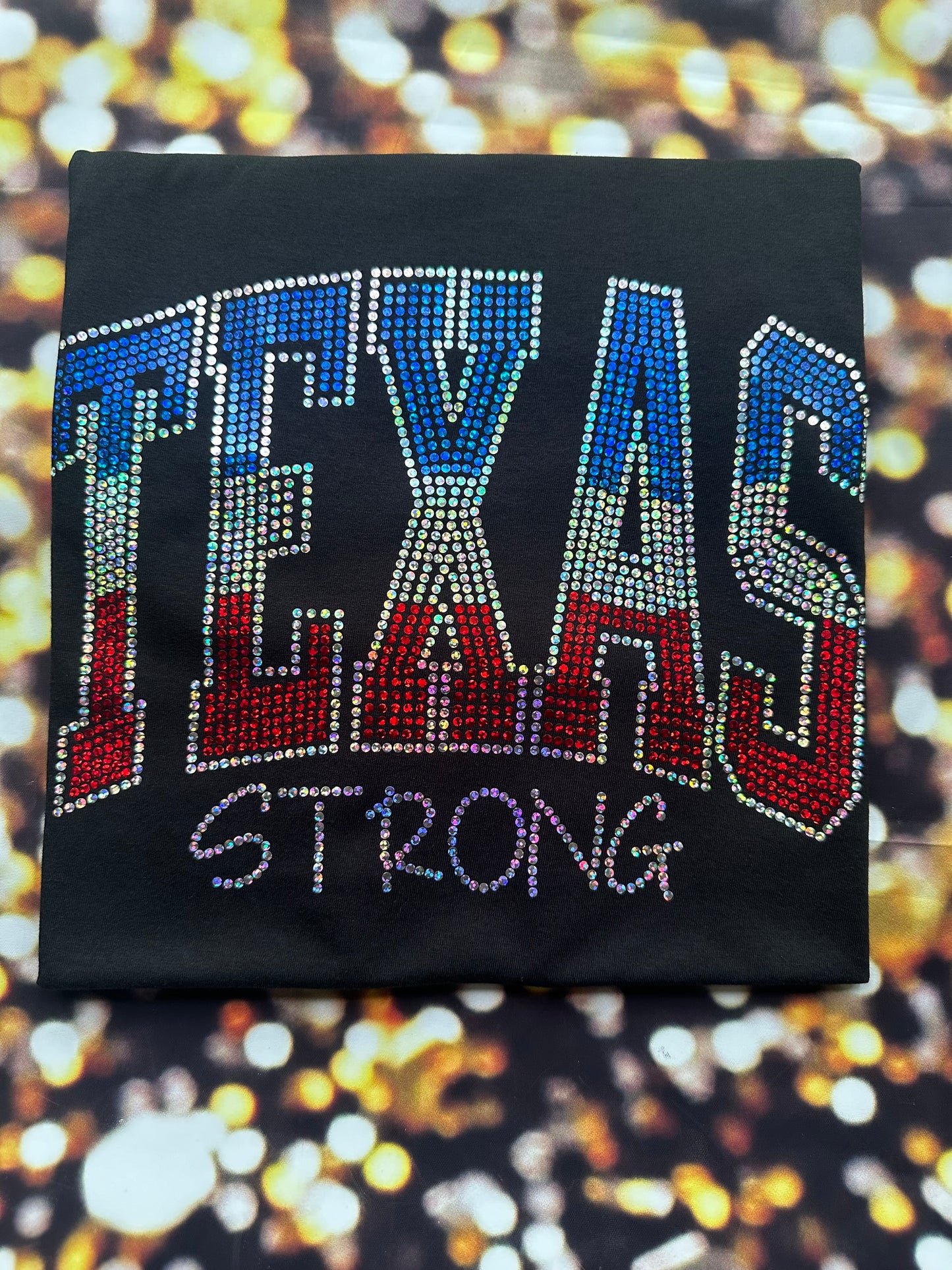 Texas Strong Red White and Blue Bling Shirt/State of Texas Sparkle Tee/ Texas Spirit Tee, Long Sleeve, Sweatshirt