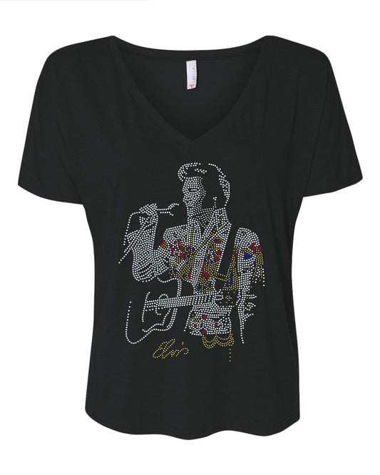 Elvis Bling Full Body Jumpsuit Elvis / XL Elvis Design Jacket or Sweatshirt! Singing Elvis with Bling!