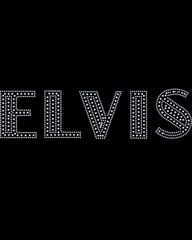 Elvis Presley Marquee MultiSize Bling Apparel – Ladies V-Neck Tee, Unisex Crewneck, Ladies Long Sleeve V-Neck Shirt, Unisex Sweatshirt