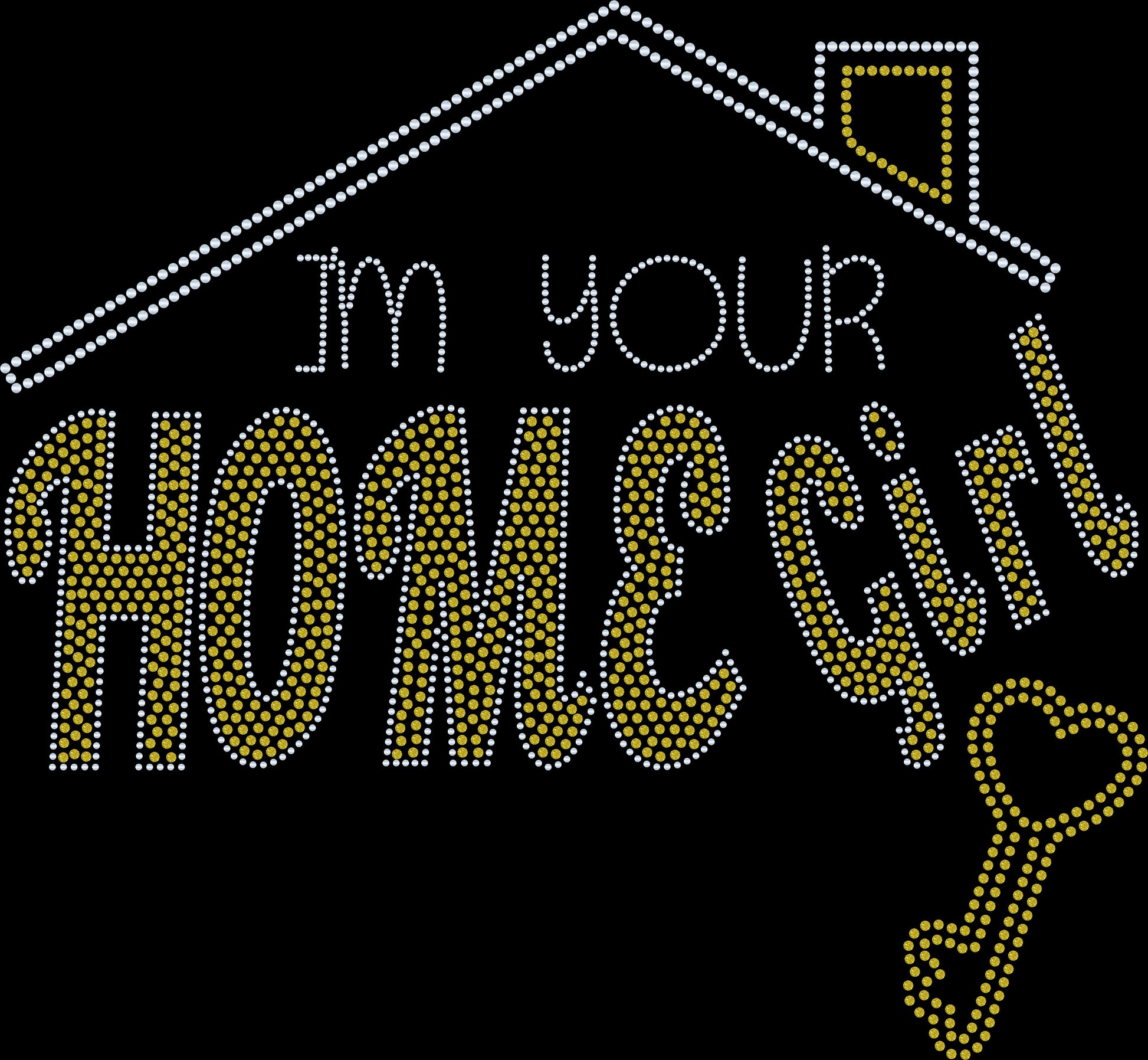 I'm Your Home Girl with Key Real Estate Bling Shirt / Real Estate Work Polo or T-Shirt Sparkly Spangle Collared Tee - Stitch N Bling