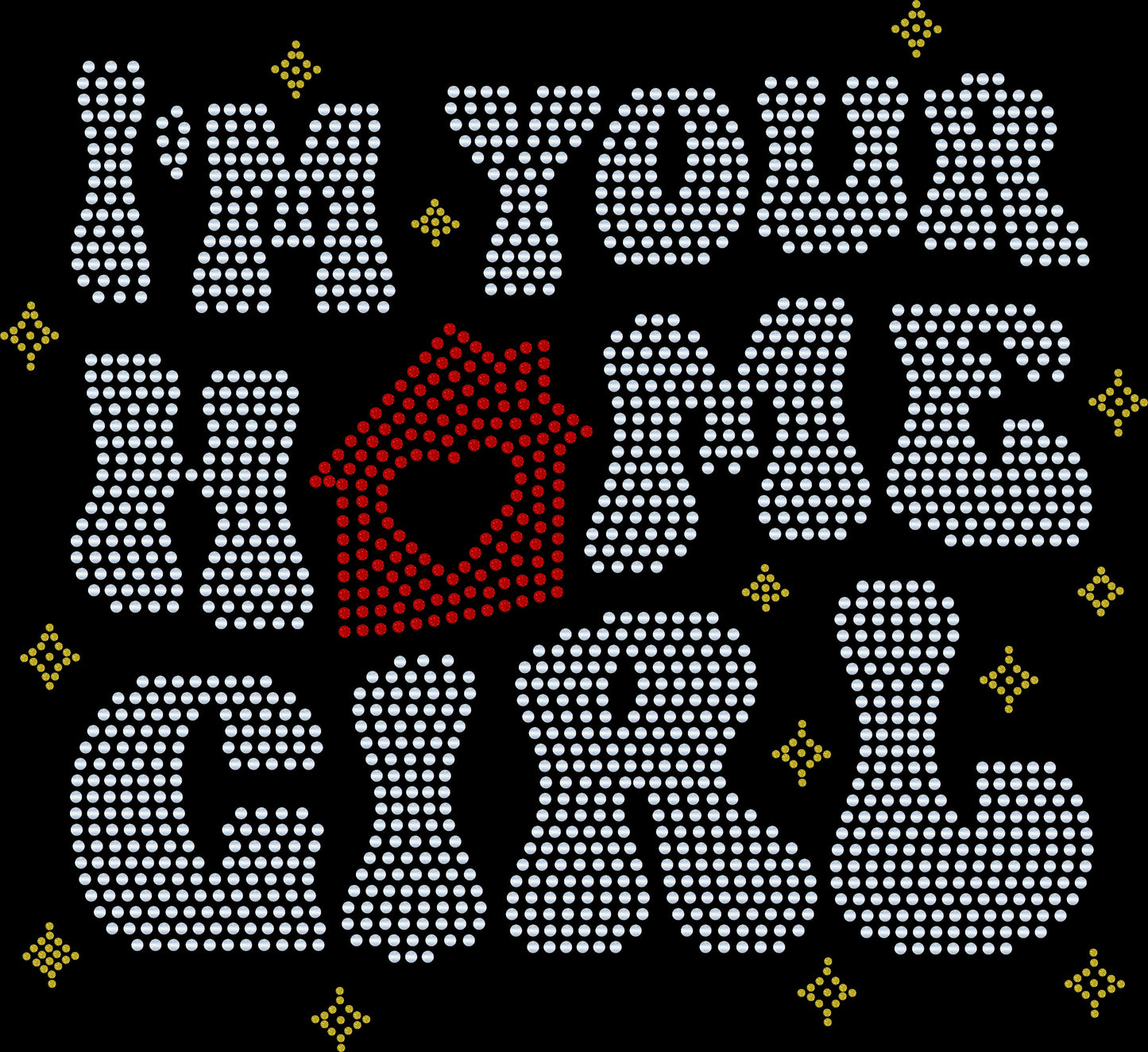 I'm Your Home Girl with House Real Estate Bling Shirt / Real Estate Work Polo or T-Shirt Sparkly Spangle Collared Tee - Stitch N Bling