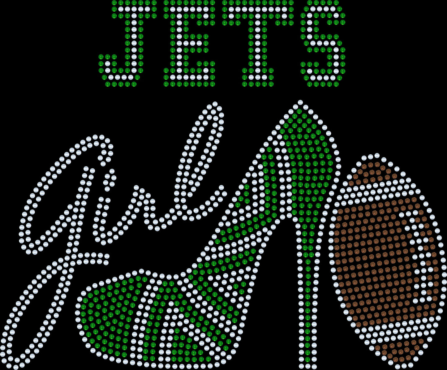 New York Jets Tee, Jets High Heel Shoe, Jets Girl, Personalization Optional! Long sleeve and Sweatshirts! - Stitch N Bling