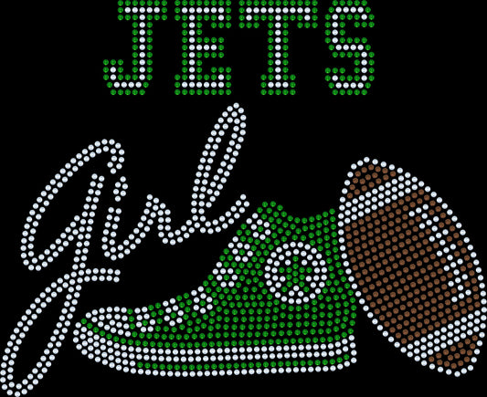 New York Jets Tee, Jets Tennis Shoe, Jets Girl, Personalization Optional! Long sleeve and Sweatshirts! - Stitch N Bling