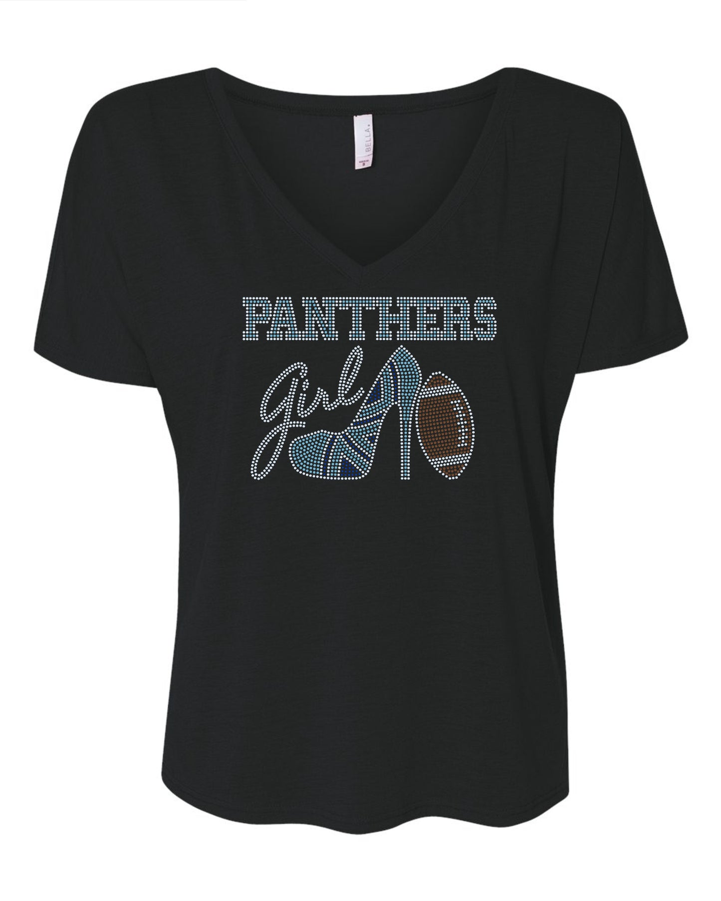 Carolina Panthers Tee, Panthers High Heel Shoe, Panthers Girl, Personalization Optional! Long sleeve and Sweatshirts! - Stitch N Bling