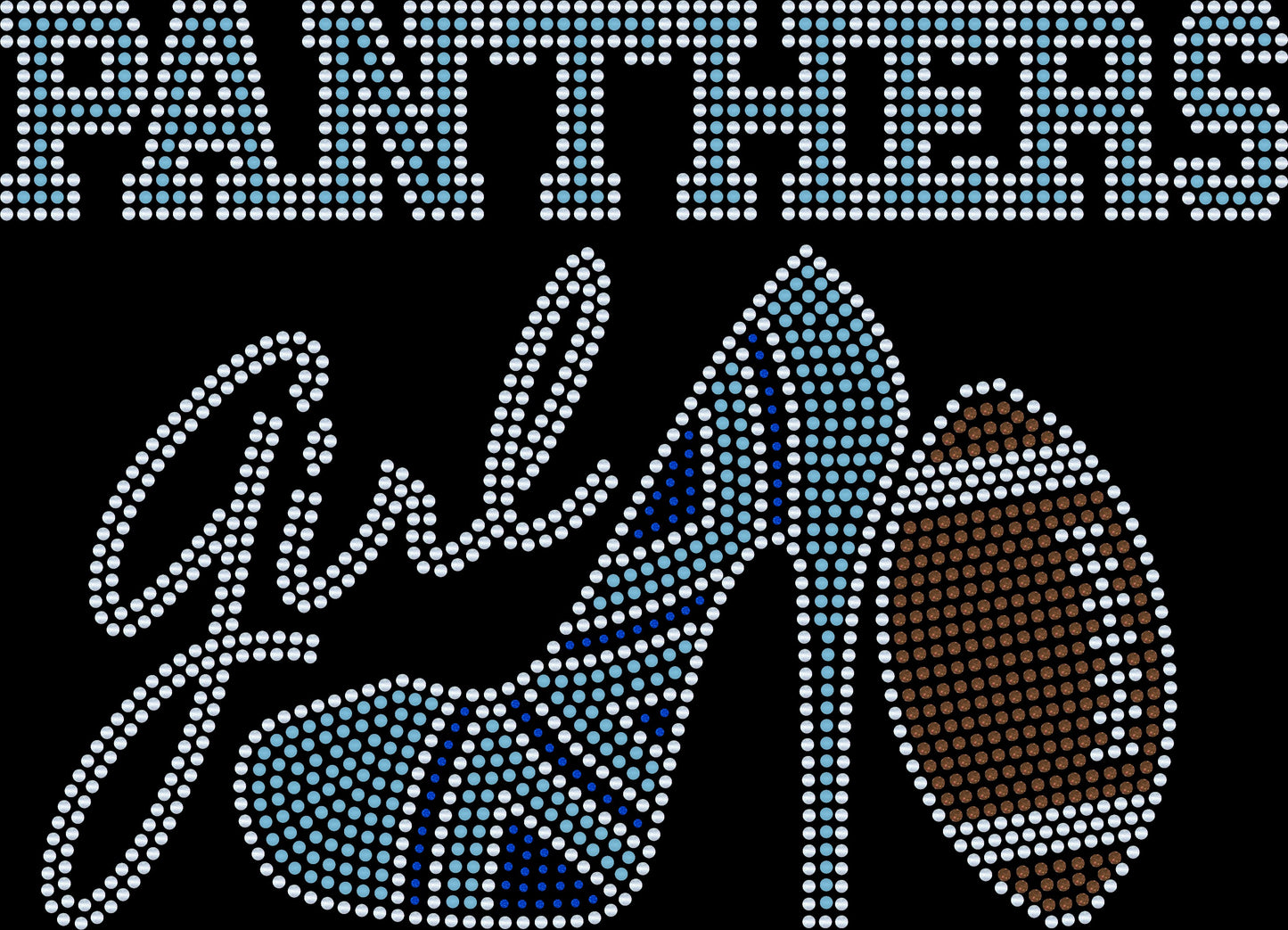 Carolina Panthers Tee, Panthers High Heel Shoe, Panthers Girl, Personalization Optional! Long sleeve and Sweatshirts! - Stitch N Bling