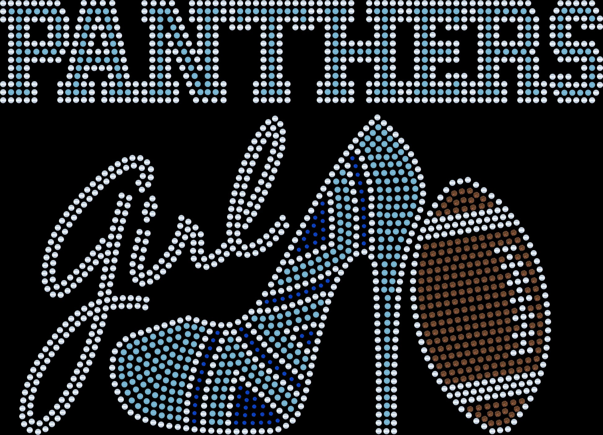 Carolina Panthers Tee, Panthers High Heel Shoe, Panthers Girl, Personalization Optional! Long sleeve and Sweatshirts! - Stitch N Bling