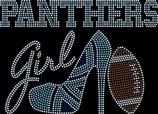 Carolina Panthers Tee, Panthers High Heel Shoe, Panthers Girl, Personalization Optional! Long sleeve and Sweatshirts! - Stitch N Bling