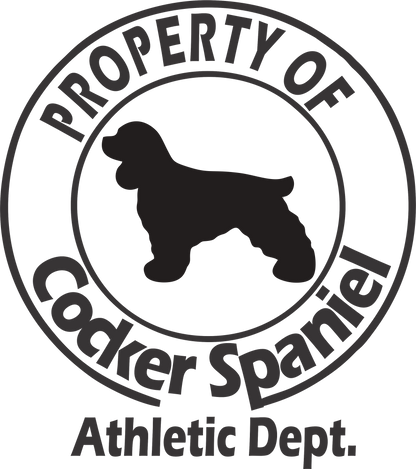 Property of Cocker Spaniel Athletic Department, Club Cocker Tee, Cocker Spaniel Club, American Cocker Spaniel, Dog Design, and Dog Lover T-Shirt, Tee, Sweatshirt