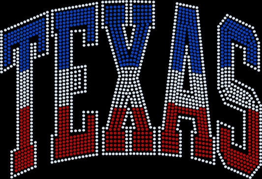 Texas Red White and Blue Bling Shirt/State of Texas Sparkle Tee/ Texas Spirit Tee, Long Sleeve, Sweatshirt