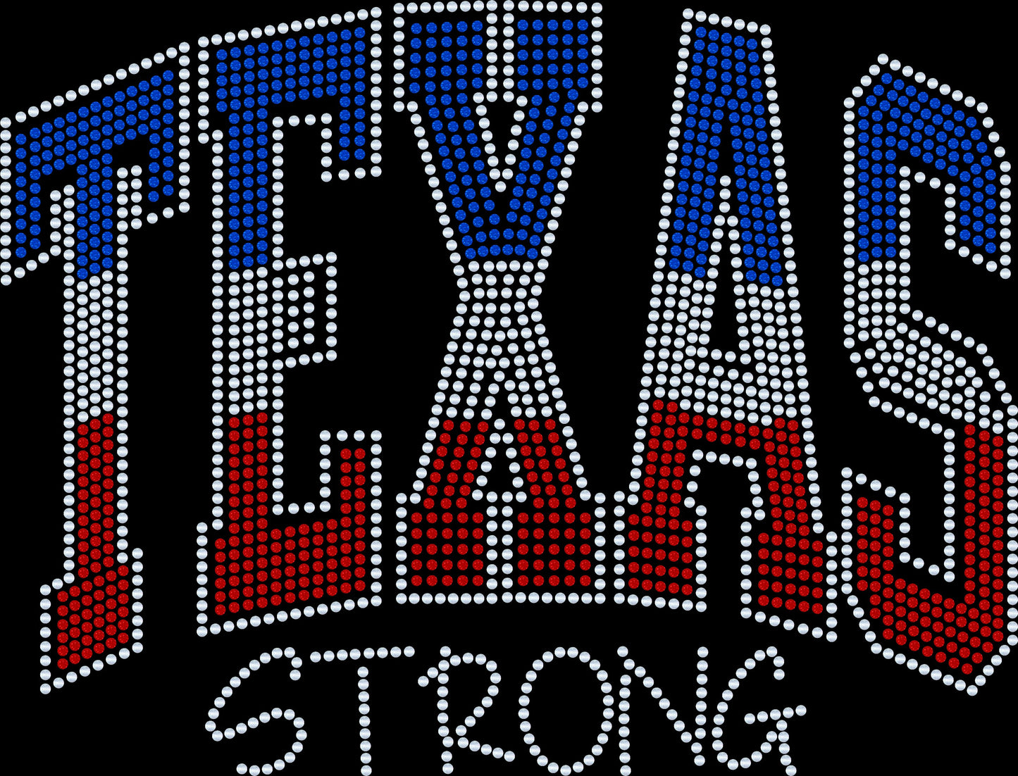 Texas Strong Red White and Blue Bling Shirt/State of Texas Sparkle Tee/ Texas Spirit Tee, Long Sleeve, Sweatshirt