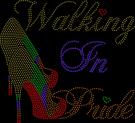 Walking in Pride Bling Tee, Sparkling Pride Bling T-Shirt, Pride High Heel Tee, Tank or Sweatshirt Available (Copy)