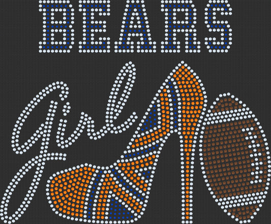 Personalized Chicago Bears Tee, Bears High Heel Shoe, Bears Girl, Personalization Optional! Long sleeve and Sweatshirts! - Stitch N Bling