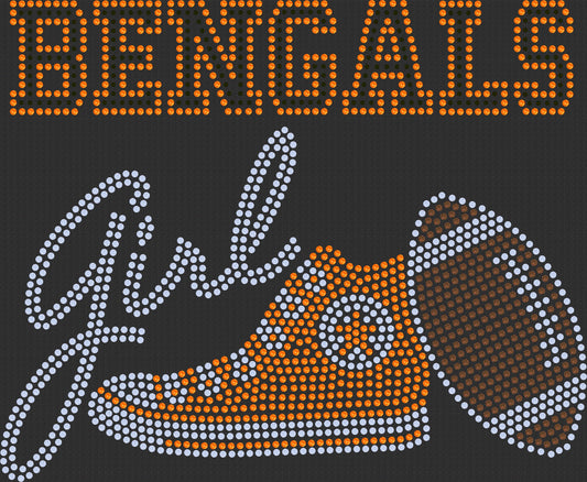 Cincinnati Bengals Football Bling Tee, Converse Tennis Shoe, Bengals Girl, Personalization Optional! Tees, Long sleeve and Sweatshirts!