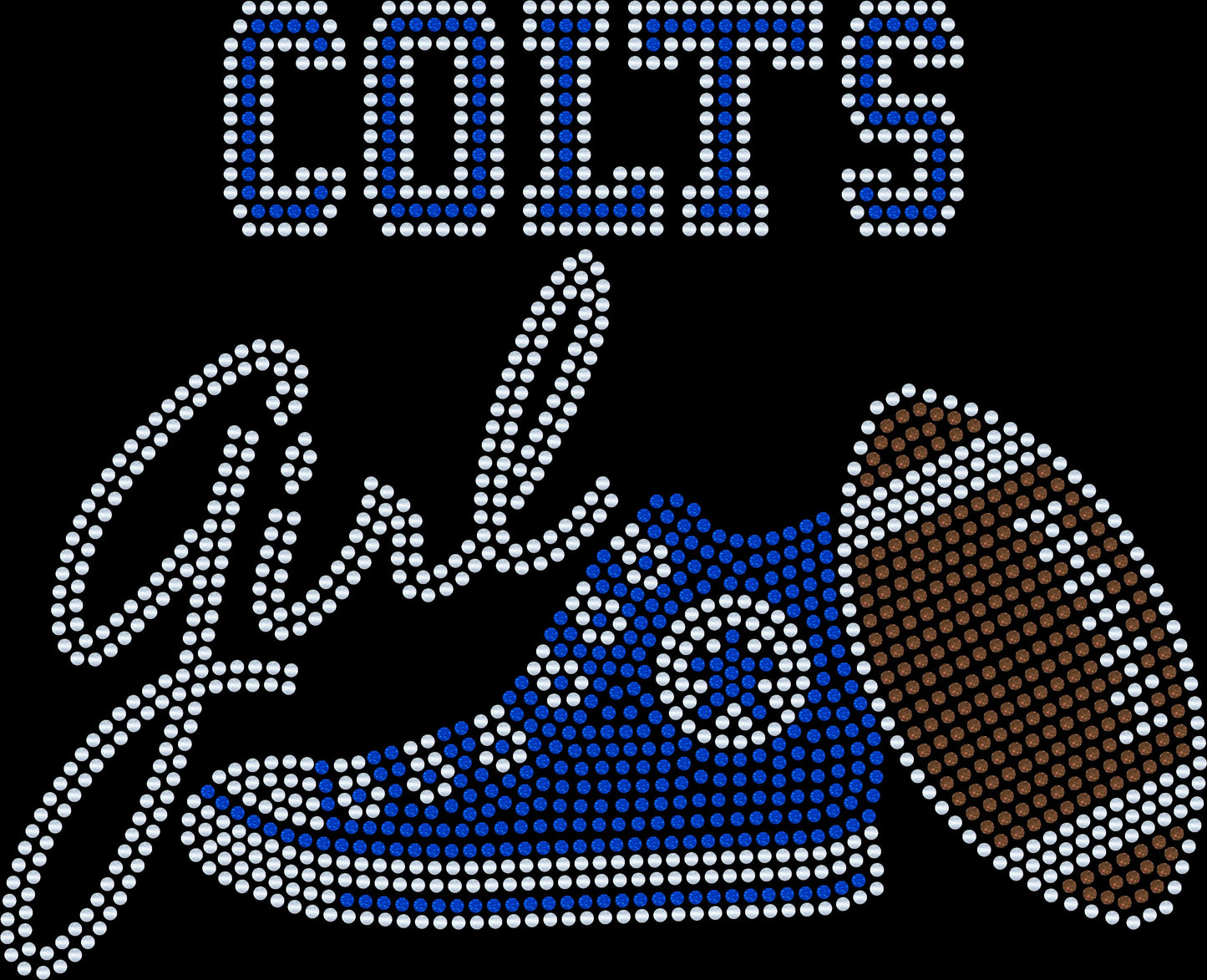 Indianapolis Colts Tee, Colts Tennis Shoe, Colts Girl, Personalization Optional! Long sleeve and Sweatshirts! - Stitch N Bling