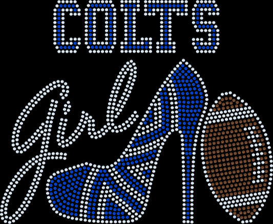 Indianapolis Colts Tee, Colts High Heel Shoe, Colts Girl, Personalization Optional! Long sleeve and Sweatshirts! - Stitch N Bling