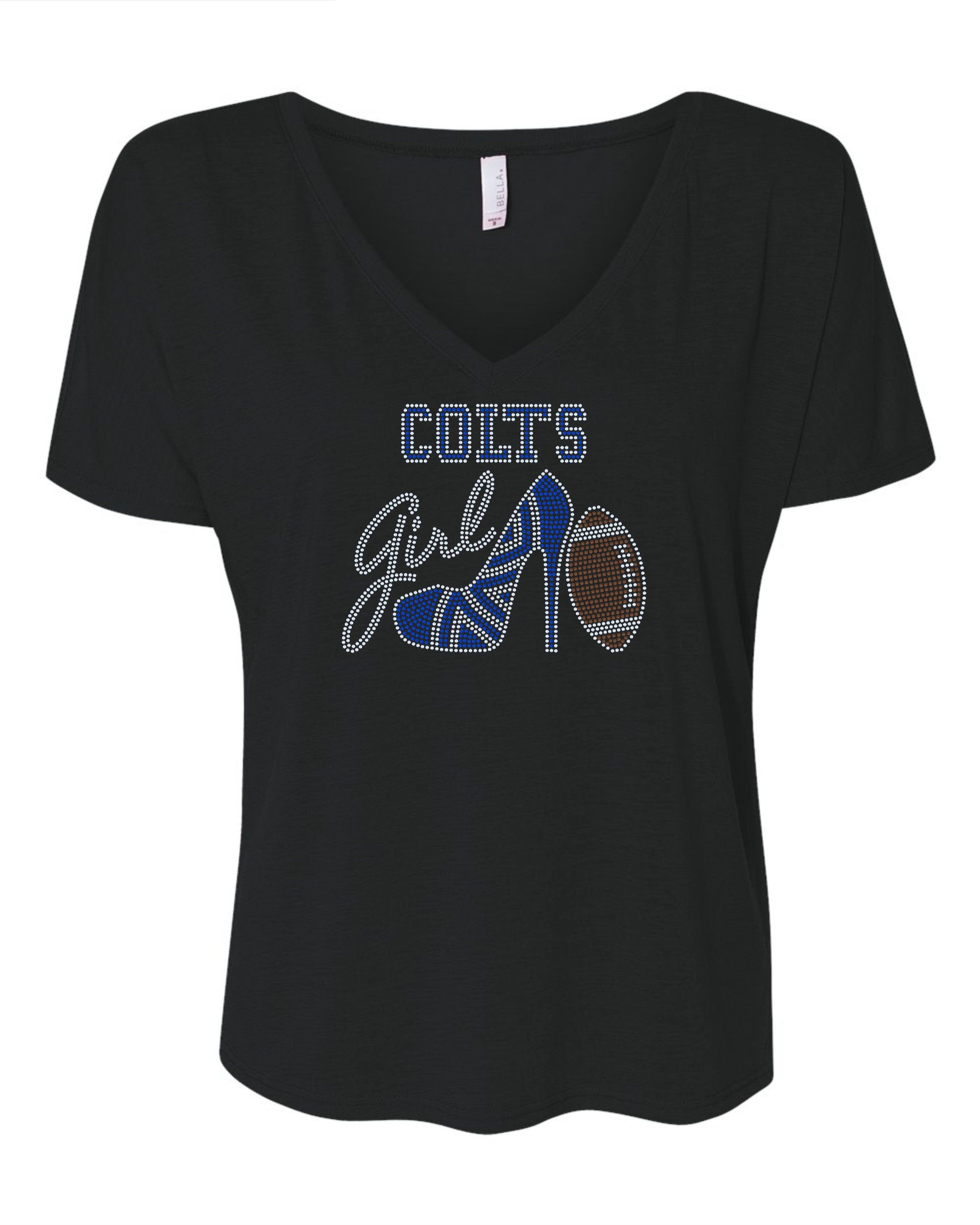 Indianapolis Colts Tee, Colts High Heel Shoe, Colts Girl, Personalization Optional! Long sleeve and Sweatshirts! - Stitch N Bling