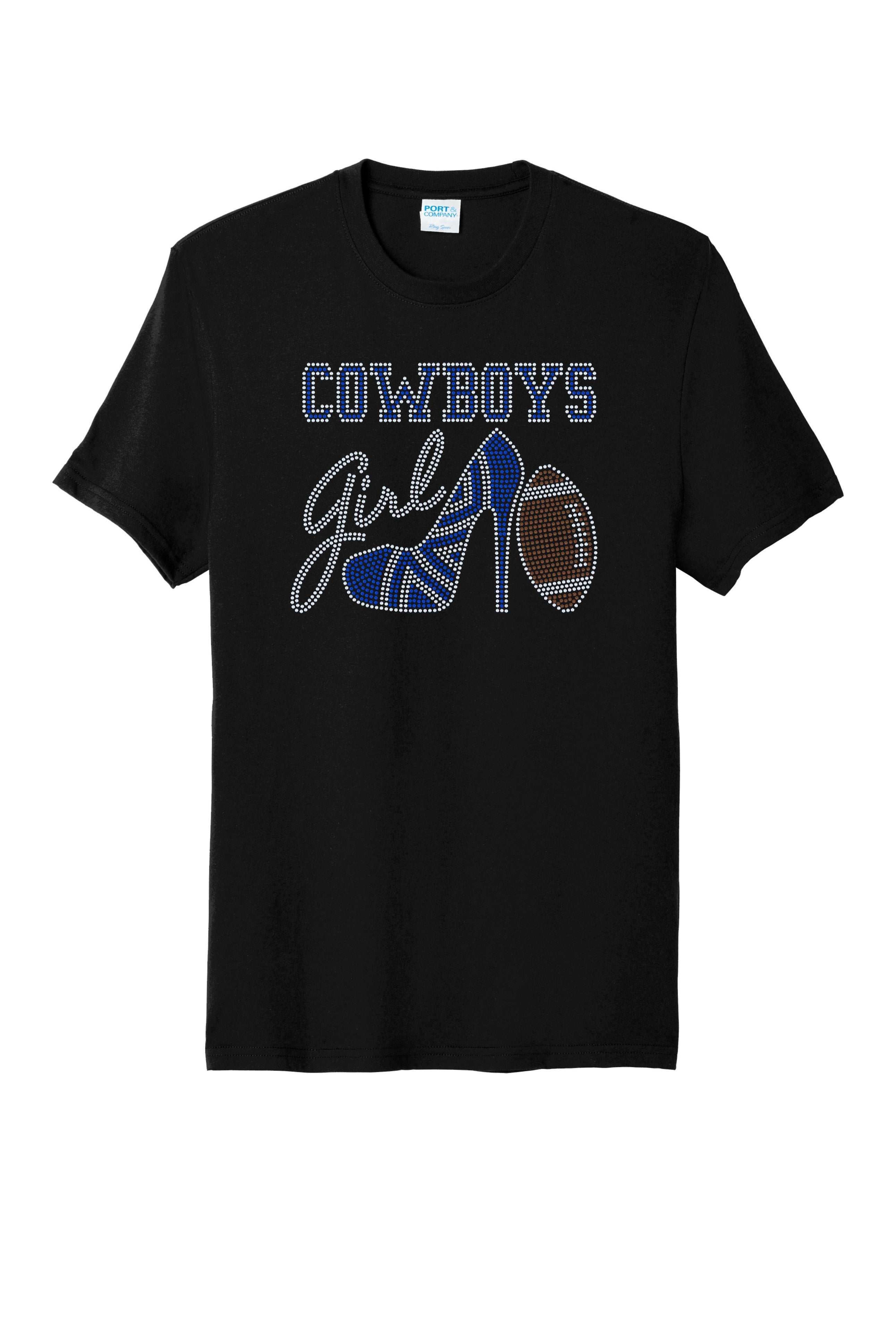 Dallas Cowboys Girl High Heel Bling Apparel – Ladies V-Neck Tee, Unisex Crewneck, Ladies Long Sleeve V-Neck Shirt, Unisex Sweatshirt