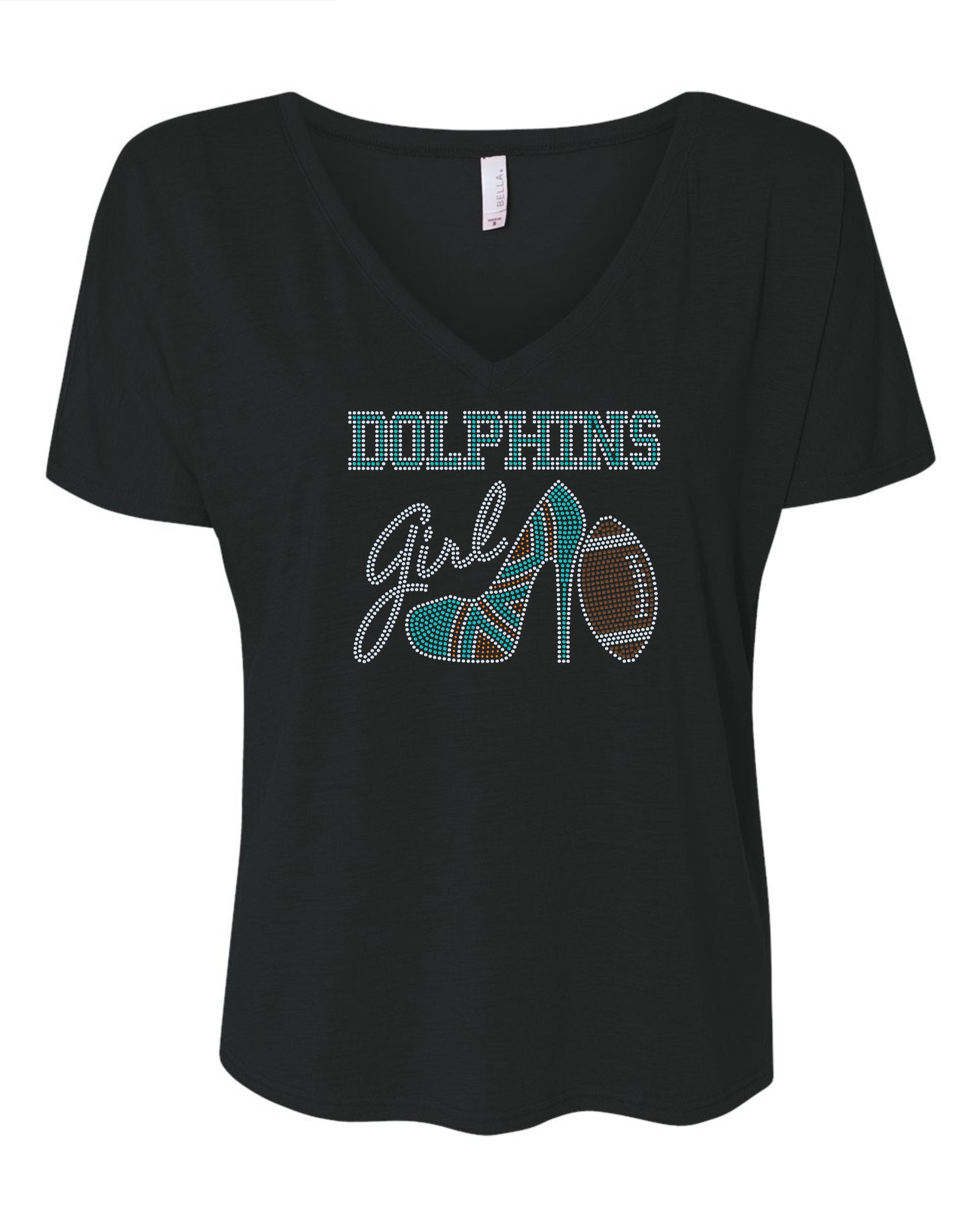Miami Dolphins Tee, Dolphins High Heel Shoe, Dolphins Girl, Personalization Optional! Long sleeve and Sweatshirts! - Stitch N Bling