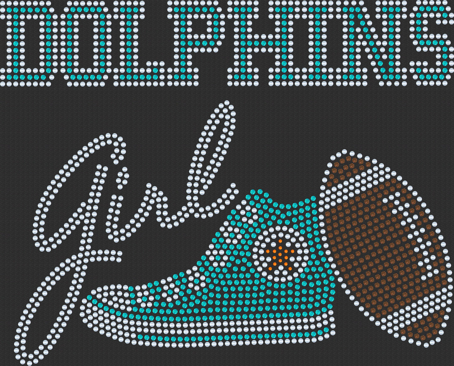 Miami Dolphins Tee, Dolphins Tennis Shoe, Dolphins Girl, Personalization Optional! Long sleeve and Sweatshirts! - Stitch N Bling
