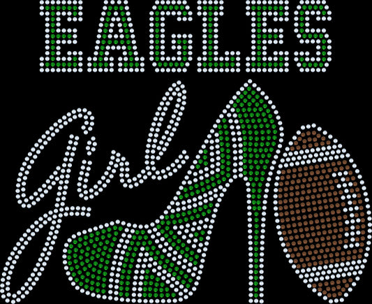 Philadelphia Eagles Tee, Eagles High Heel Shoe, Eagles Girl, Personalization Optional! Long sleeve and Sweatshirts! - Stitch N Bling