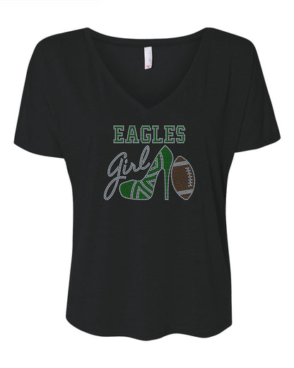 Philadelphia Eagles Tee, Eagles High Heel Shoe, Eagles Girl, Personalization Optional! Long sleeve and Sweatshirts! - Stitch N Bling