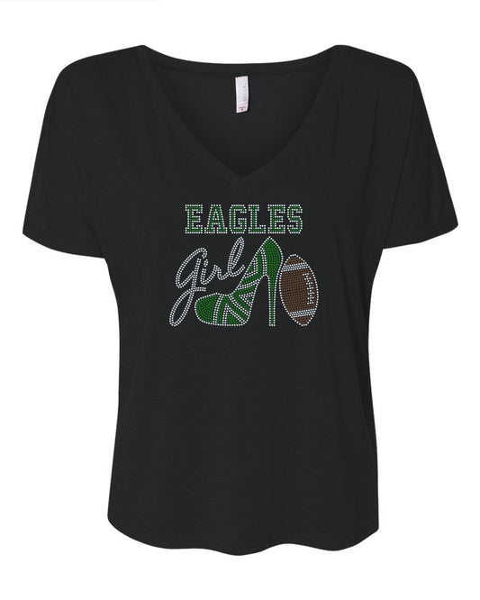 Philadelphia Eagles Tee, Eagles High Heel Shoe, Eagles Girl, Personalization Optional! Long sleeve and Sweatshirts! - Stitch N Bling