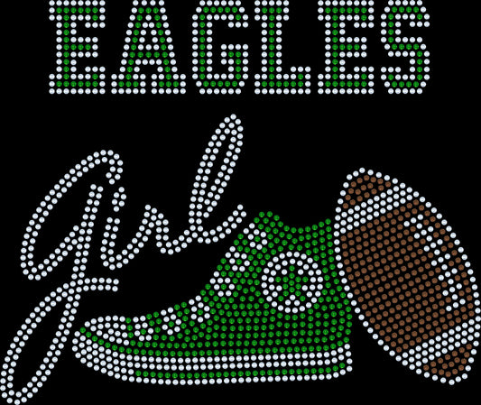 Philadelphia Eagles Tee, Eagles Tennis Shoe, Eagles Girl, Personalization Optional! Long sleeve and Sweatshirts! - Stitch N Bling
