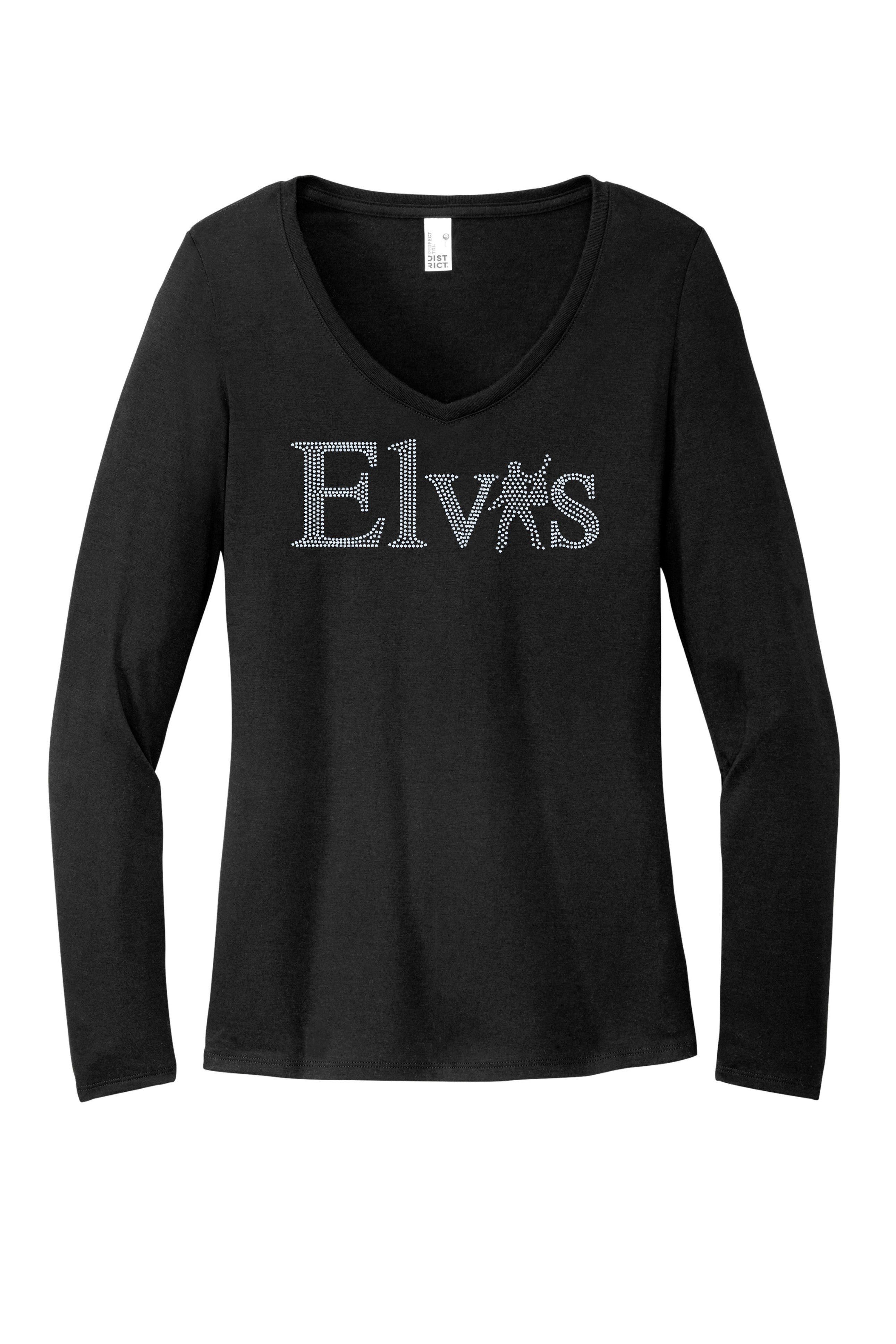 Elvis Presley Bling Apparel – Ladies V-Neck Tee, Unisex Crewneck, Ladies Long Sleeve V-Neck Shirt, Unisex Sweatshirt