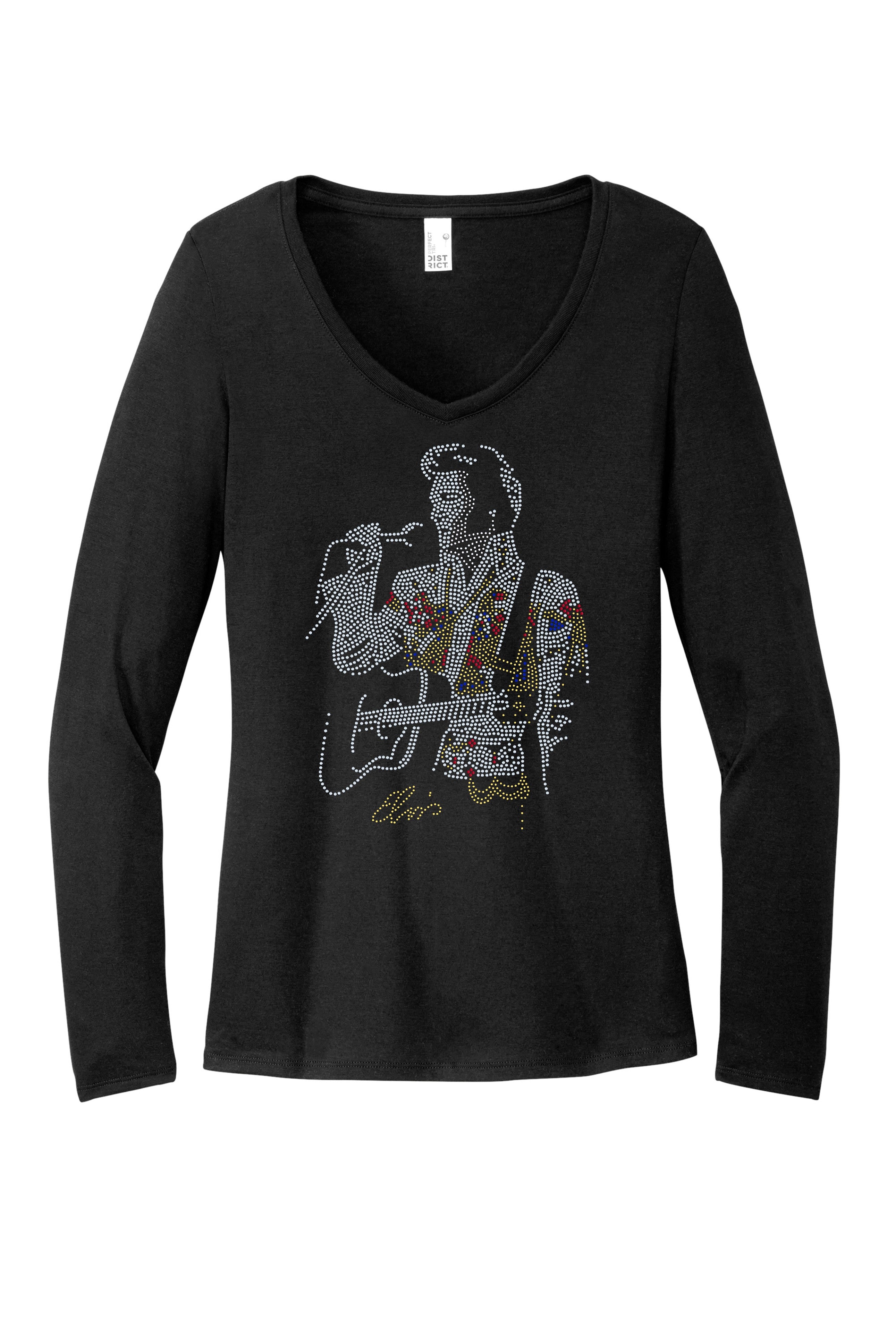 Elvis Concert Jumpsuit Bling Apparel – Ladies V-Neck Tee, Unisex Crewneck, Ladies Long Sleeve V-Neck Shirt, Unisex Sweatshirt