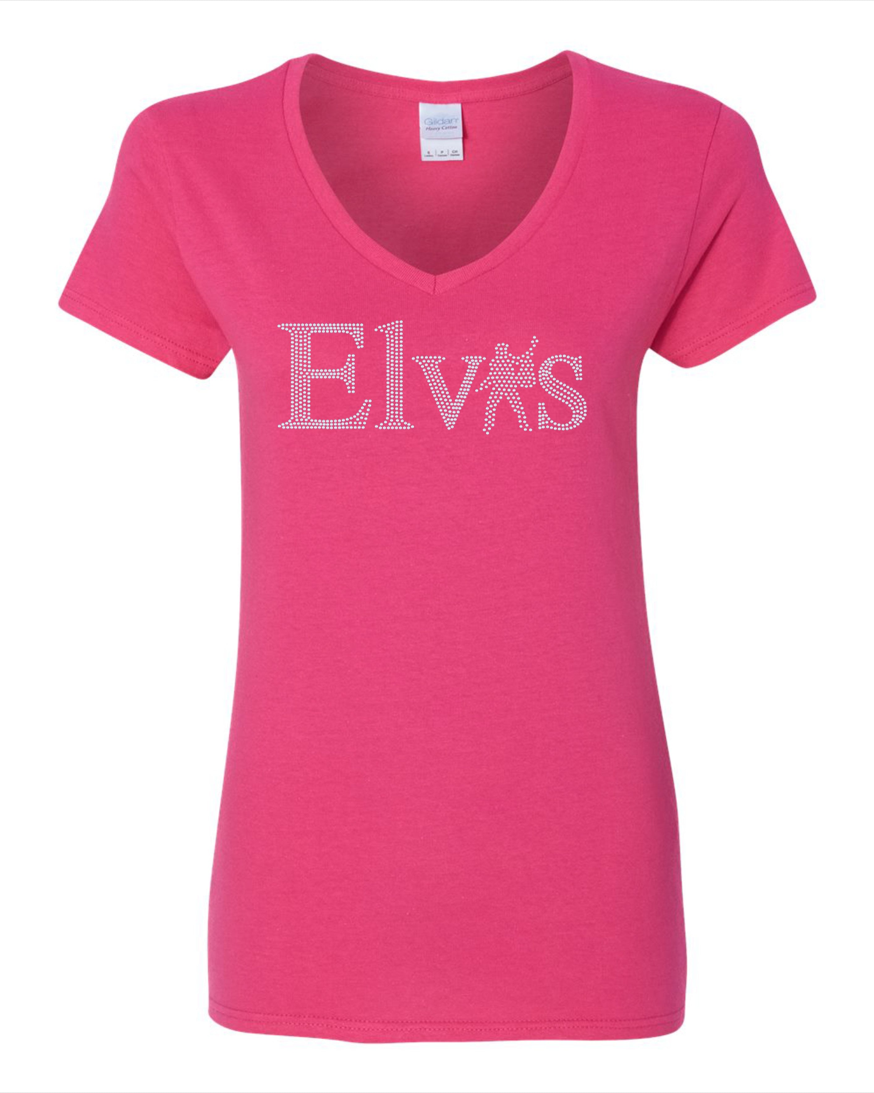 Elvis Presley Bling Apparel – Ladies V-Neck Tee, Unisex Crewneck, Ladies Long Sleeve V-Neck Shirt, Unisex Sweatshirt