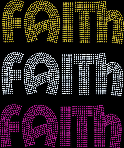 Faith Bling Tee / Religious Bling Tee / Choose your color bling! / Religion T-Shirt Sweatshirt, Tee or Long Sleeve! - Stitch N Bling