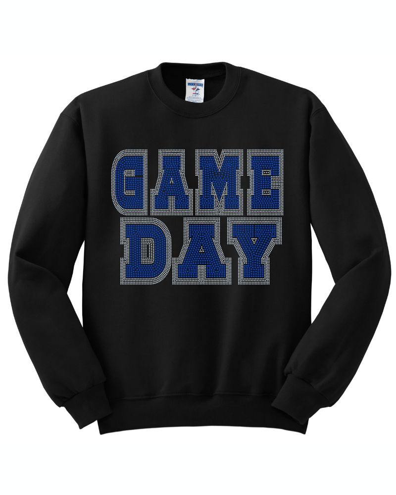 GAME DAY Sports Bling Apparel -  Ladies V-Neck Tee, Unisex Crewneck, Ladies Long Sleeve V-Neck Shirt, Unisex Sweatshirt! Choose your Color!
