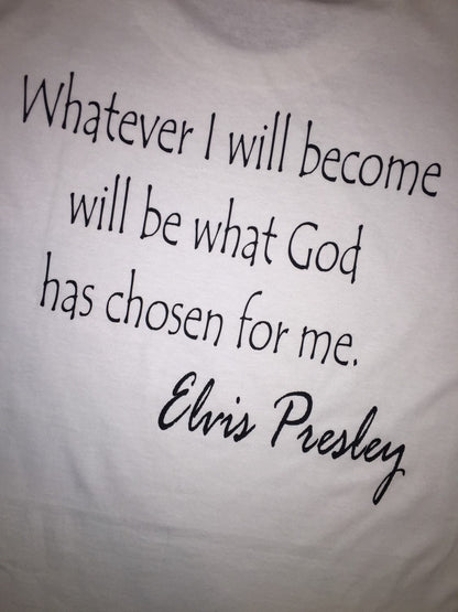 Elvis Presley Silhouette Tee! Elvis Quote on Back or Custom Saying. Personalization available upon request/Elvis Quote or Lyrics - Stitch N Bling