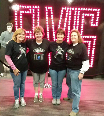 Hot Pink V-Neck or Unisex Elvis Presley Rock n Roll Bling Tee or Sweatshirt! Elvis Bling! Sweatshirts Available! Choose your color! Youth! - Stitch N Bling